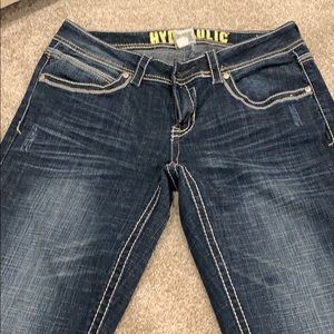 Hydraulic denim jeans